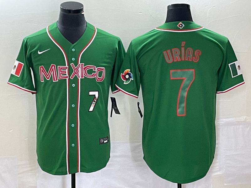 Men 2023 World Cub Mexico #7 Urias Green green Nike MLB Jersey14->more jerseys->MLB Jersey